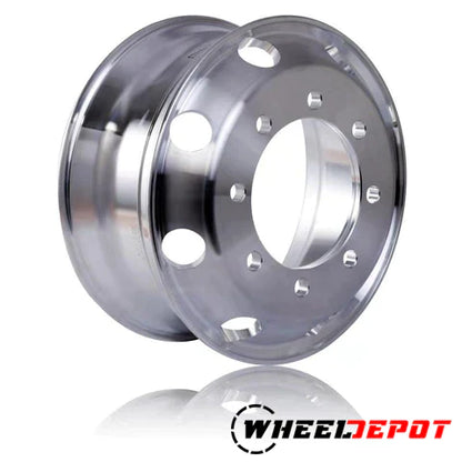 19.5 x 6.75 Forged Aluminum Truck Wheels Machined Bright