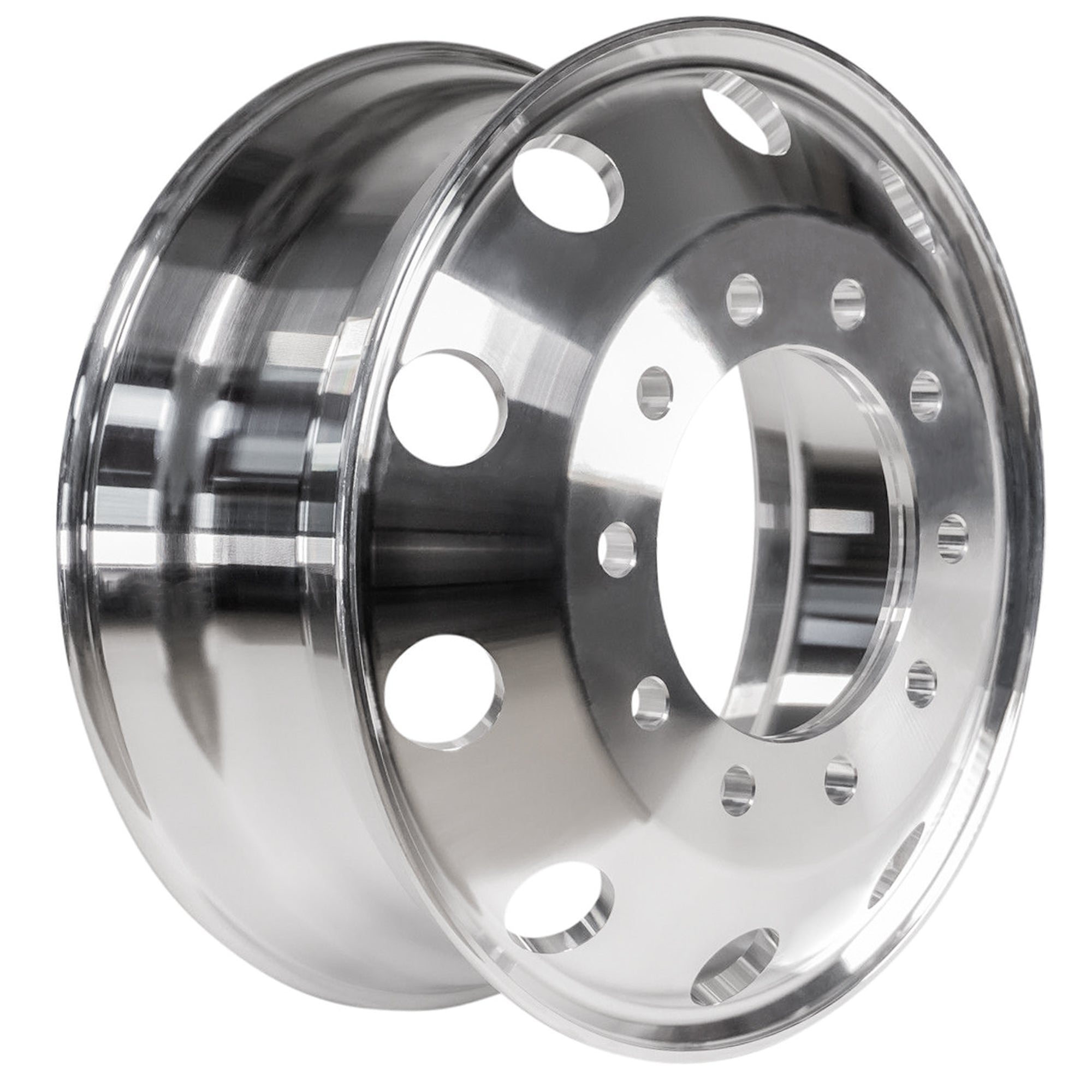 Truck Wheels 22.5x8.25 Alcoa Style Forged Aluminum Rims Hub-Piloted Ma ...