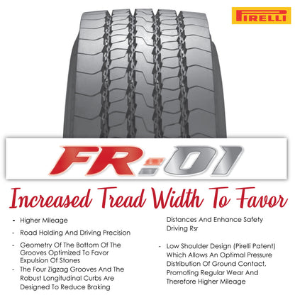 11R 22.5 16 PR Steer Truck Tire with 22.5 x 8.25 Wheel (Mounted)