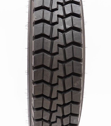 11R 24.5 16 PR Open Shoulder Driver Truck Tire with 24.5 x 8.25 Wheel (Mounted)