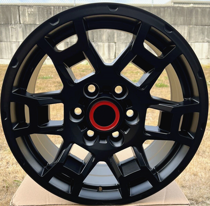 Toyota TRD Wheels 17 x 8/9 Auto Rims PCD 6 x 139.7 ET 15/0 CB 106.1 Set of 4 Black