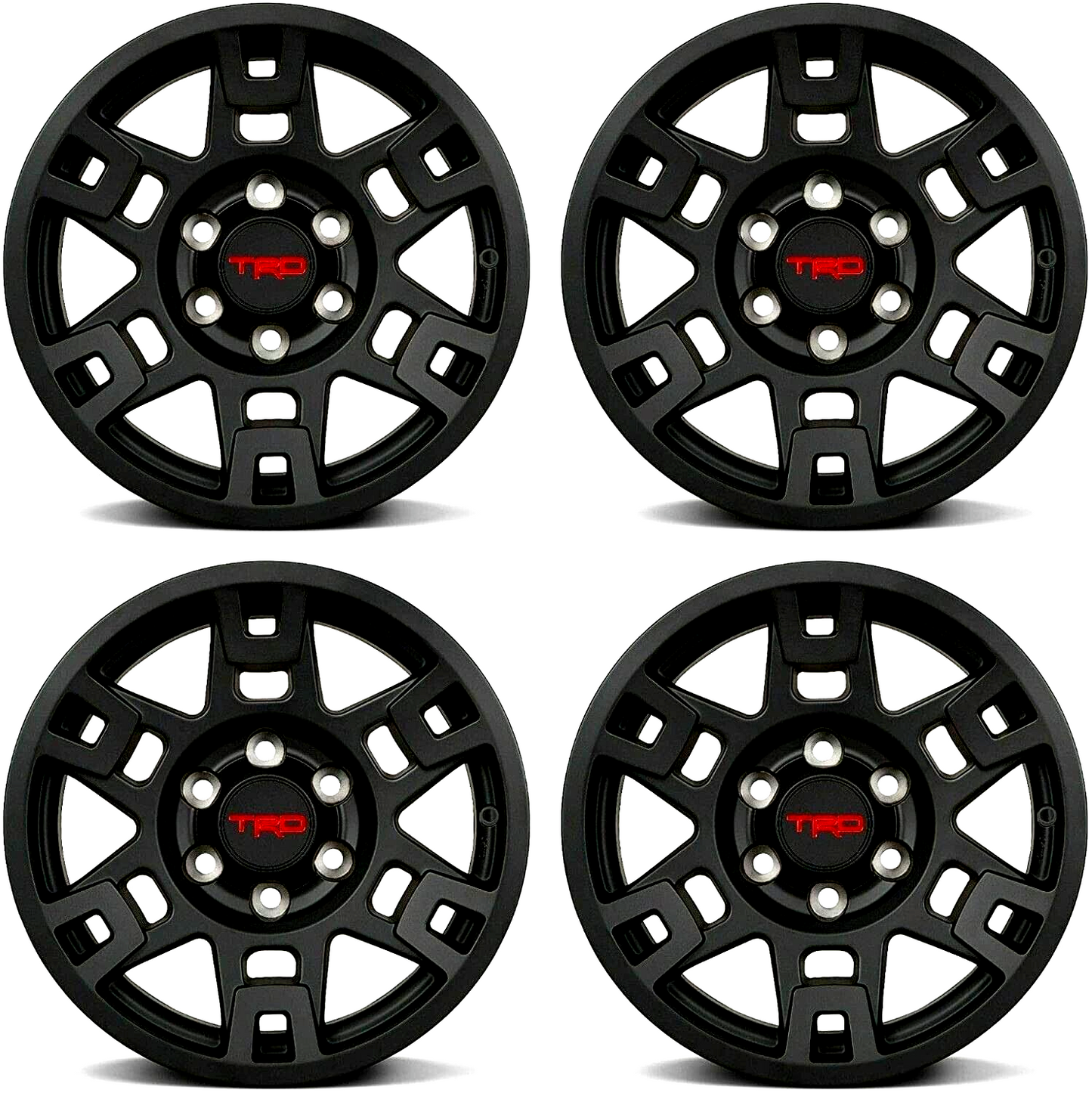 Toyota TRD Wheels 17 x 7.5 Auto Rims PCD 6 x 139.7 ET 30 CB 106.1 Set of 4 Matte Black